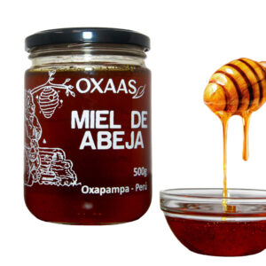 Miel Pura de Pozuzo, pomo de vidrio.  500g