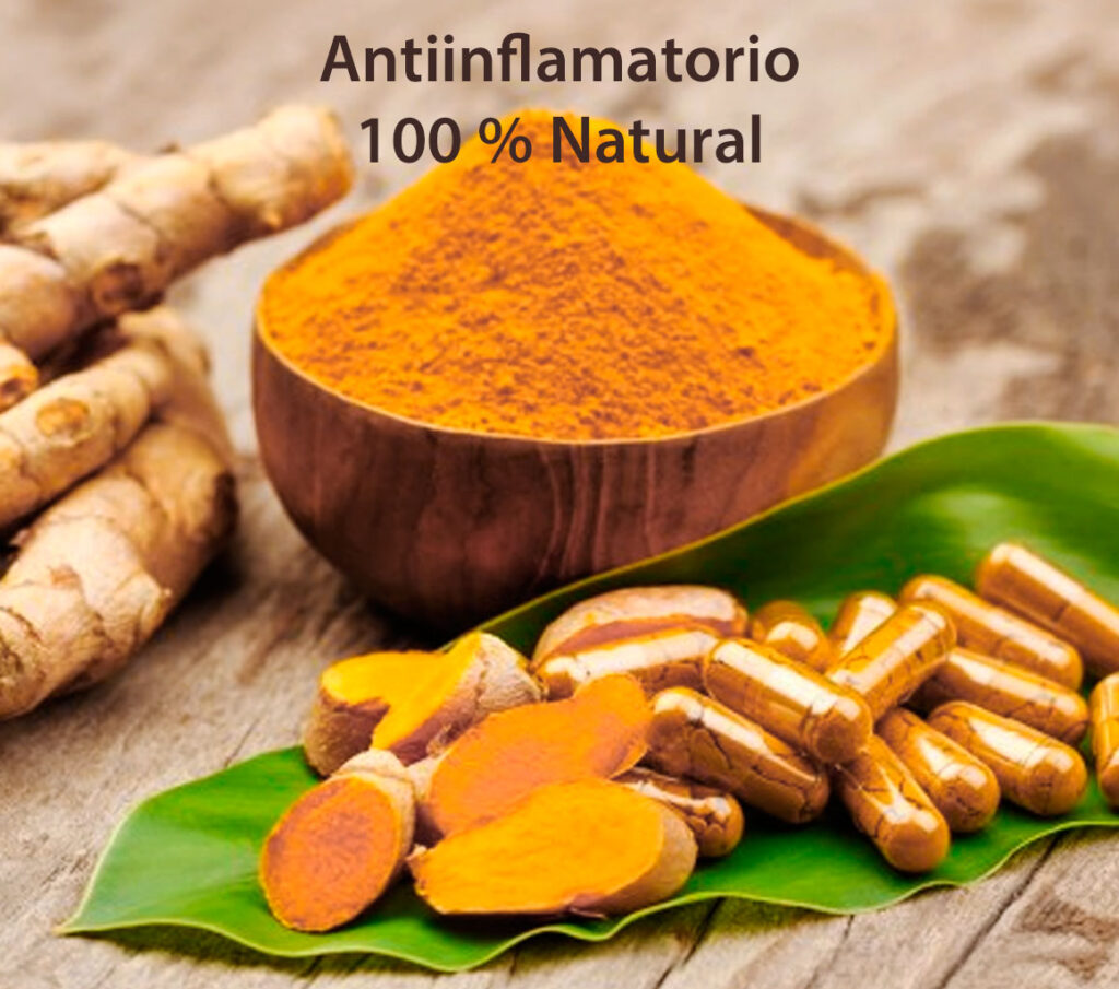 cúrcuma en polvo, antiinflamatorio 100% natural.