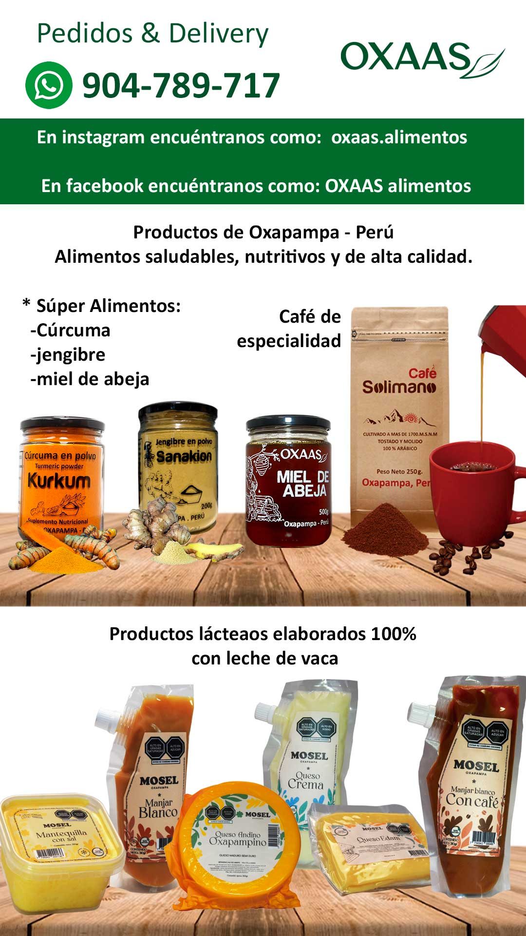 productos saludables de primera calidad de Oxapampa Perú